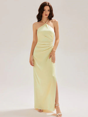 Terri Satin Halter neck Dress
