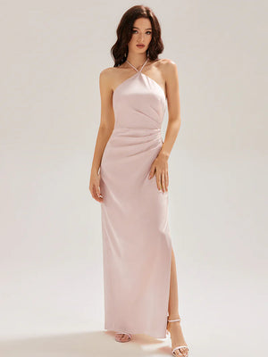 Terri Satin Halter neck Dress