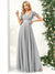 Alice V-Neck A-Line Floor-Length Evening Dress