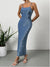 Tami Twist Backless Glitter Cami Dress