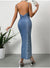 Tami Twist Backless Glitter Cami Dress
