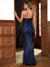 Whitney Plunging Neck Sequin Mermaid Dress