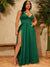 Dani Crisscross Backless Split Thigh Plus size Maxi Dress