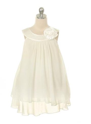 Chiffon Dress with Rose