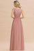 A-Line Chiffon Lace V-Neck Ruffle Wedding Dress