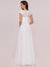 Cap Sleeve Lace V-Neck Long A-line Wedding Dress