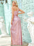 Sara One Shoulder Sequin Evening Dress with Side Split