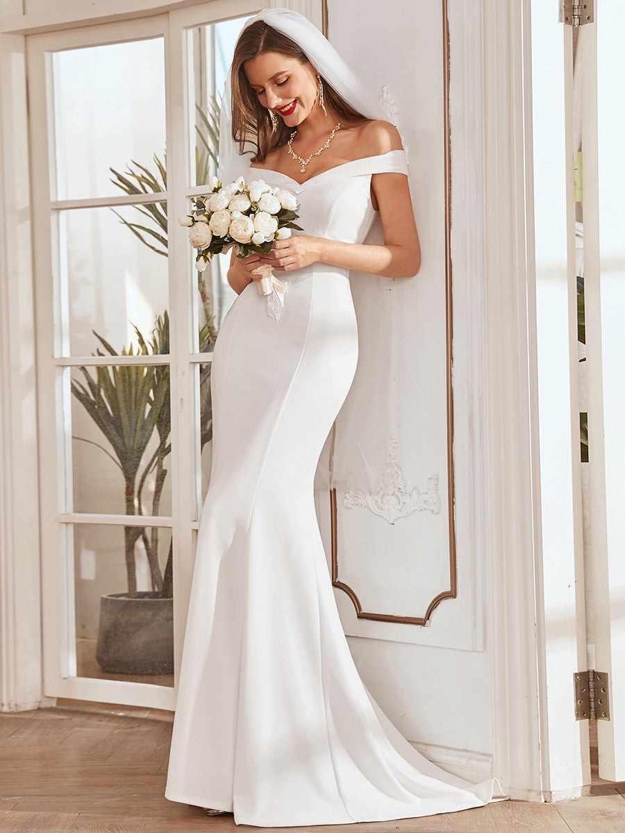 Nicole Off Shoulder Mermaid Wedding Dress