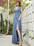 Cute V Neck Bridesmaid Dress with Ruffles
