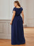 Round Neckline Lace Neckline Bridesmaids Dress