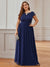Round Neckline Lace Neckline Bridesmaids Dress