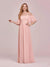 Sweet Off Shoulders Chiffon Bridesmaid Dress