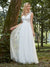 Elegant Round Neck Tulle Applique Bridesmaid Dress