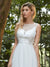Elegant Round Neck Tulle Applique Bridesmaid Dress