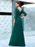 Patty V Neck A-Line Sequin Bridesmaids Dress