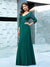 Patty V Neck A-Line Sequin Bridesmaids Dress