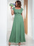 Mia Off Shoulder Ruffle Thigh Split