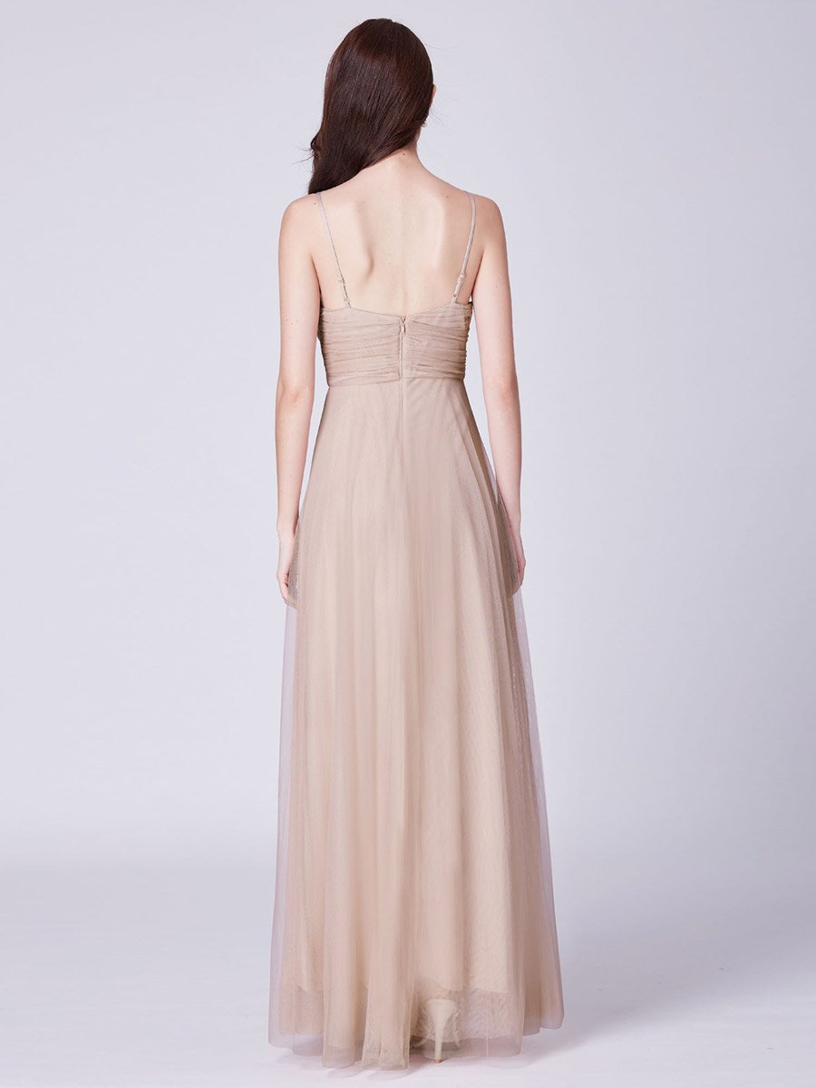 Spaghetti Strap Chiffon Bridesmaid Dress