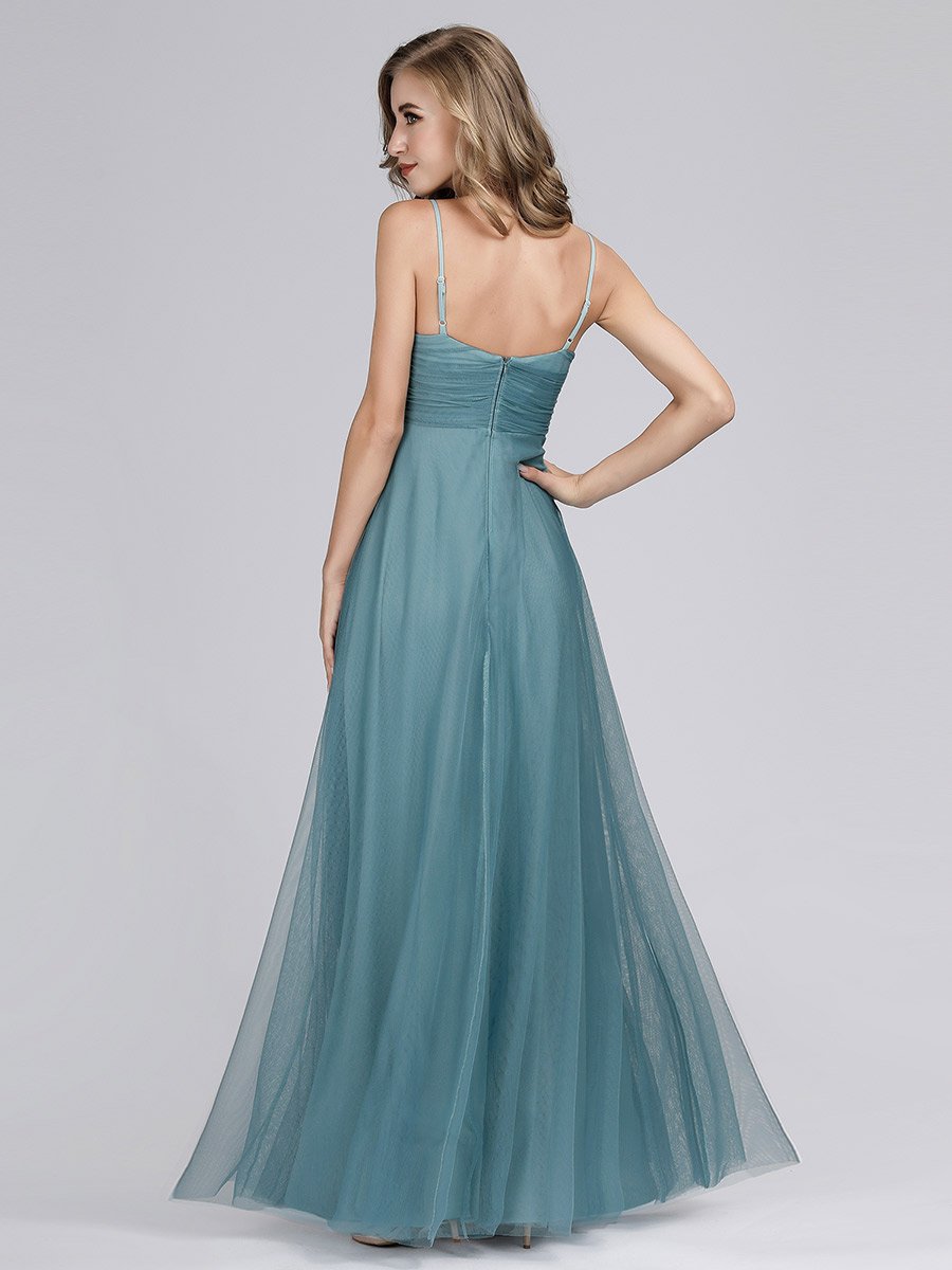 Spaghetti Strap Tulle Bridesmaid Dress