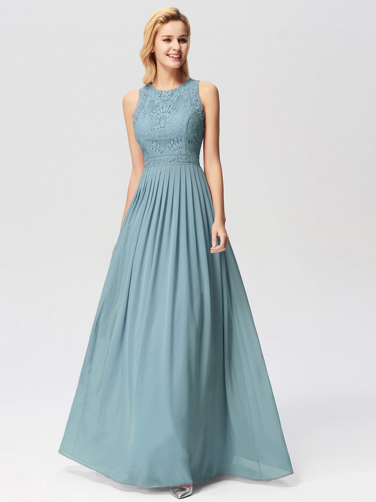 Empire Waist Sleeveless A Line Bridesmaids Dress