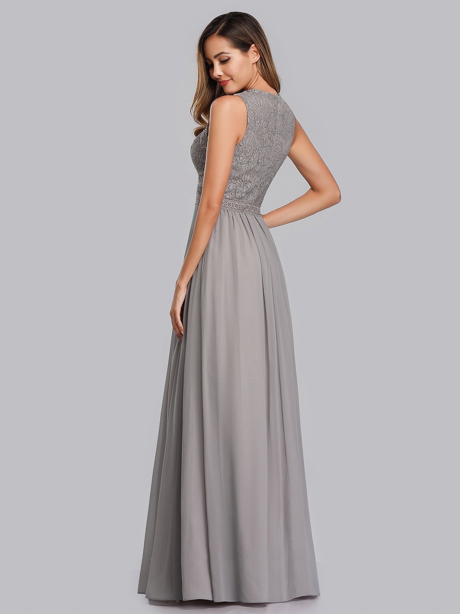 Empire Waist Sleeveless A Line Bridesmaids Dress