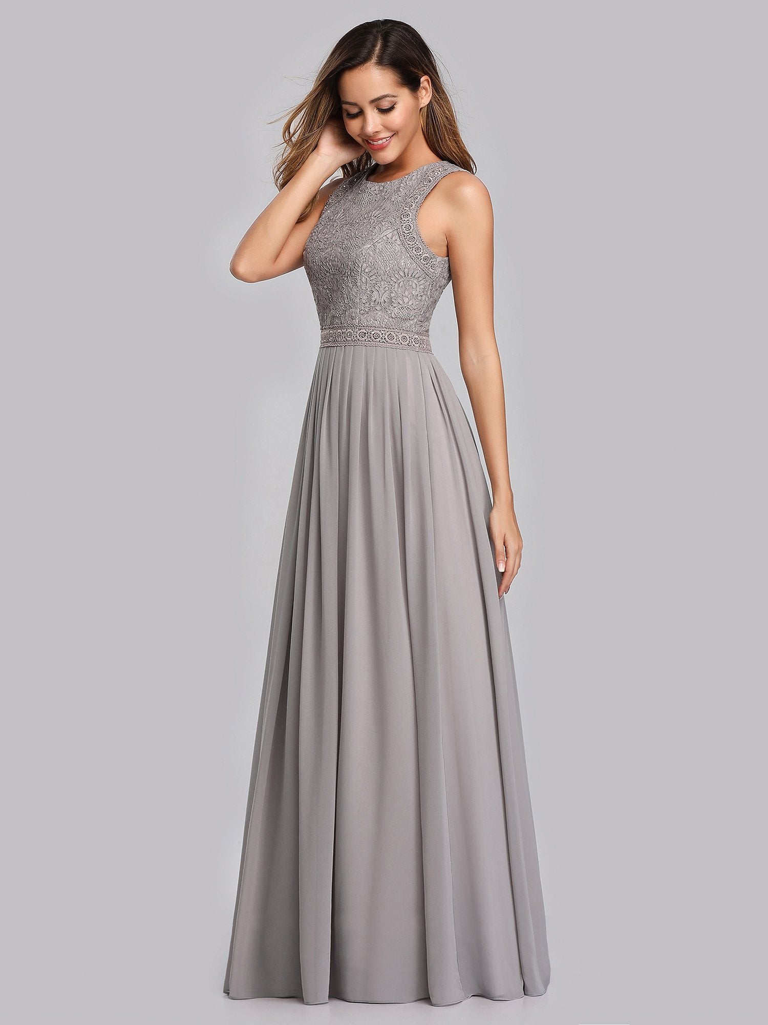 Empire Waist Sleeveless A Line Bridesmaids Dress