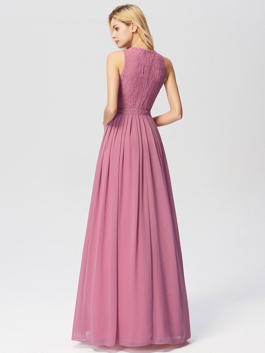 Empire Waist Sleeveless A Line Bridesmaids Dress