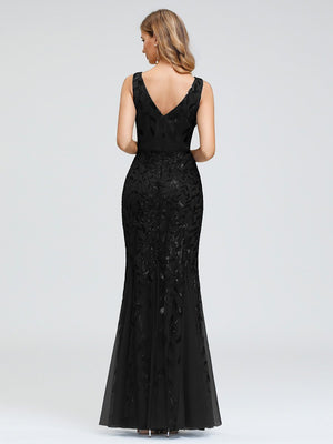 Lily Fishtail Sequin Evening Dress