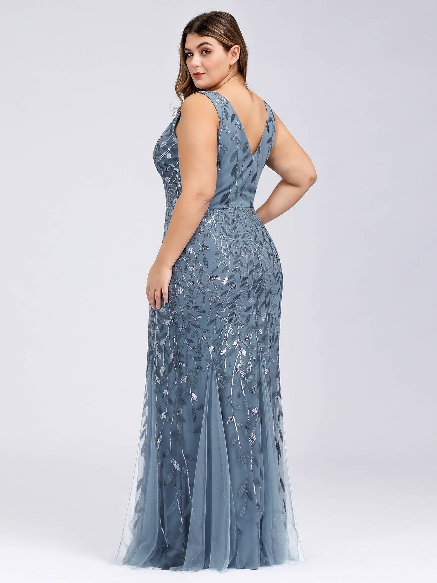 Lily Fishtail Sequin Evening Dress