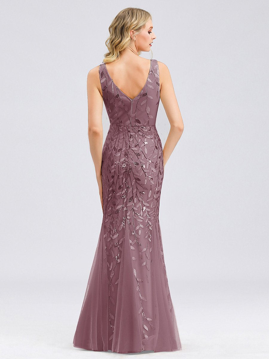 Lily Fishtail Sequin Evening Dress