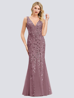 Lily Fishtail Sequin Evening Dress