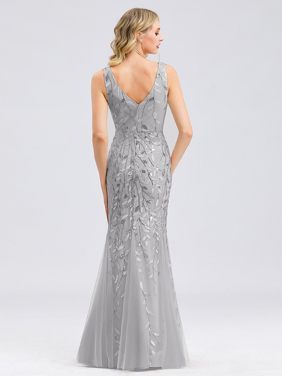 Lily Fishtail Sequin Evening Dress