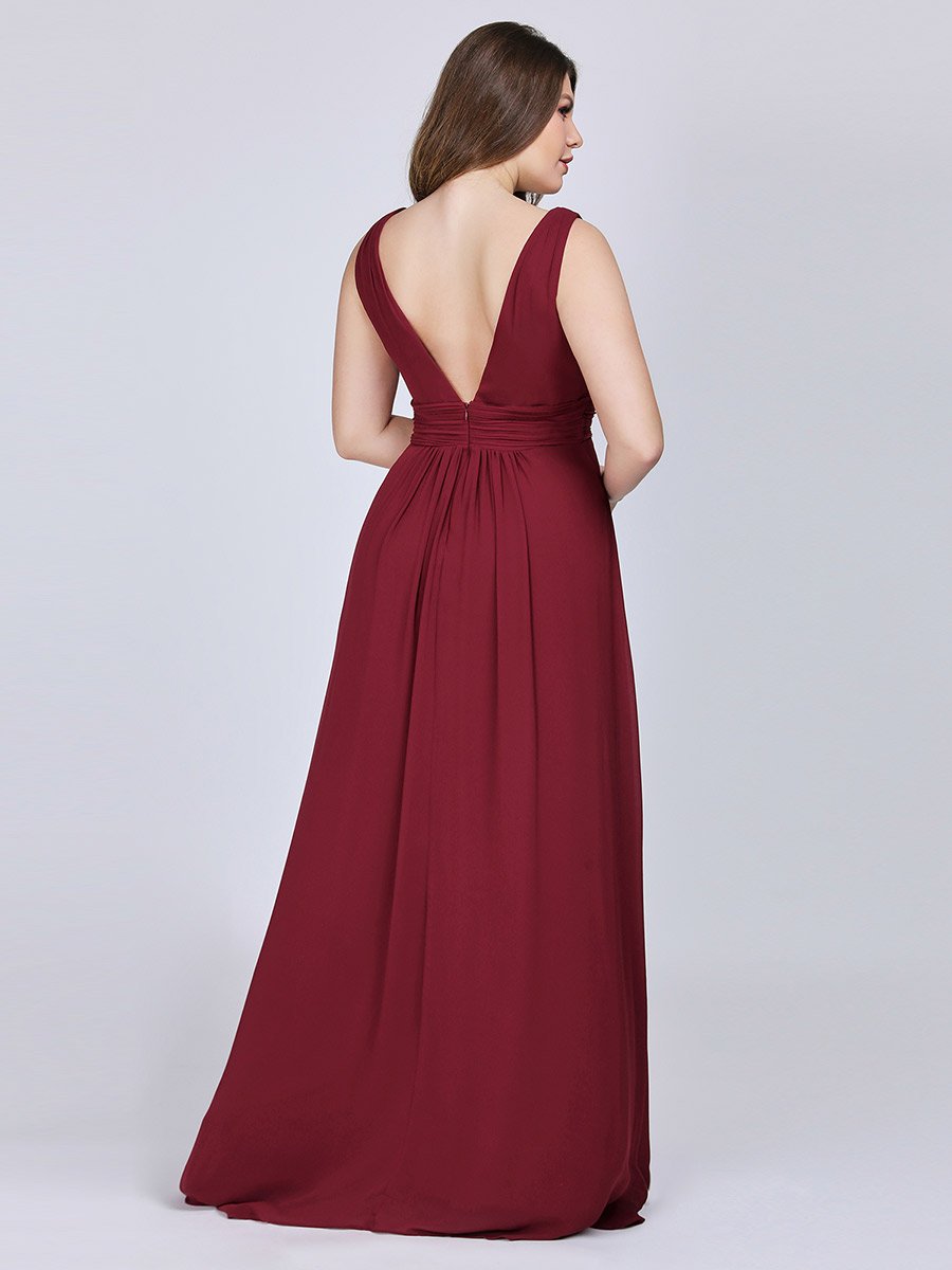 Molly Deep V Neck Bridesmaids Dress
