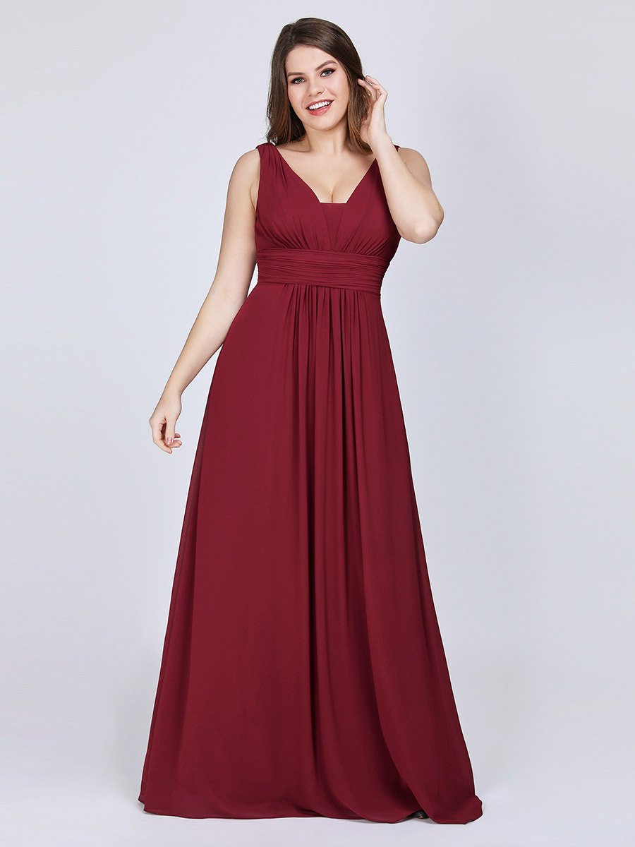 Molly Deep V Neck Bridesmaids Dress