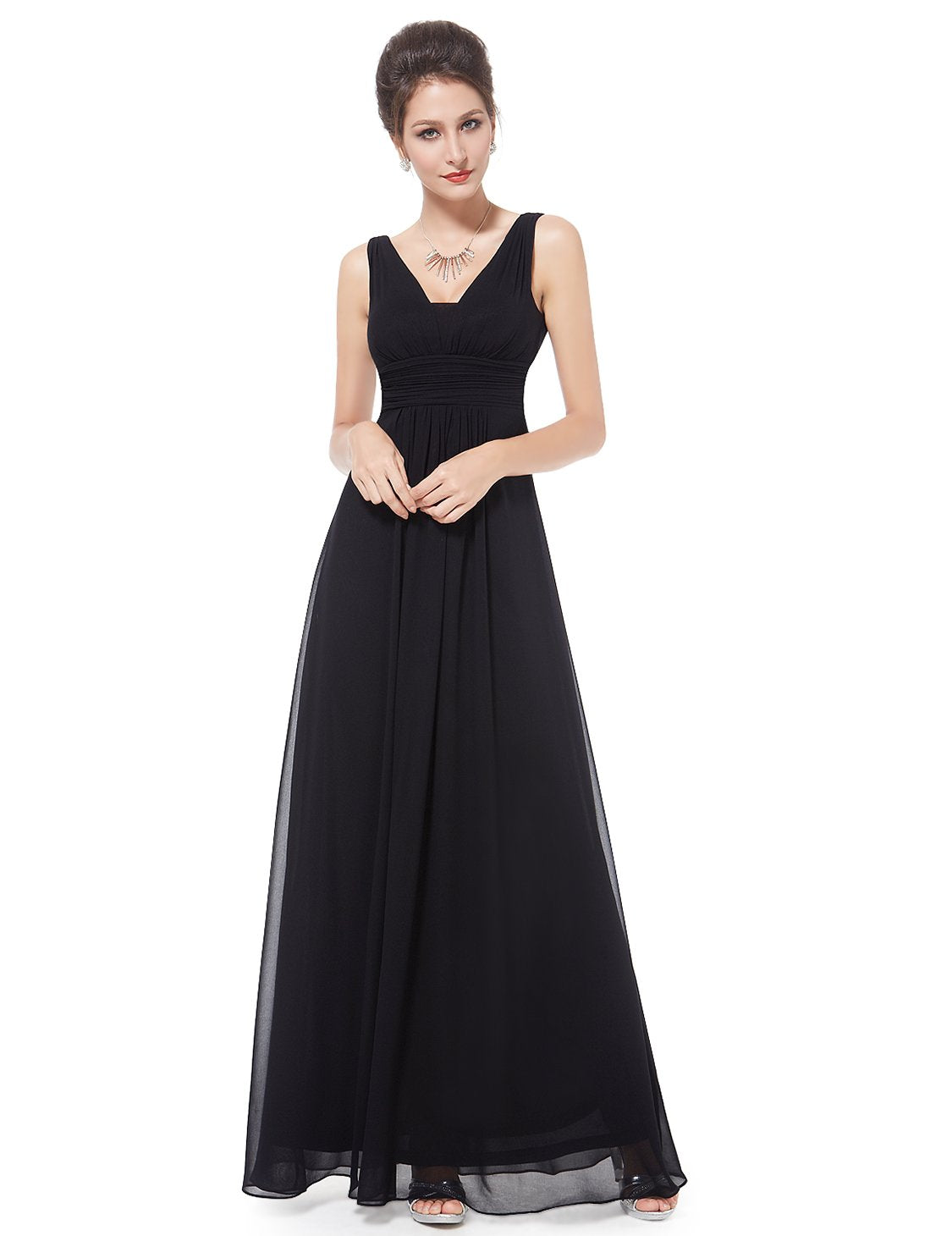Molly Elegant Deep V Neck Bridesmaids Dress