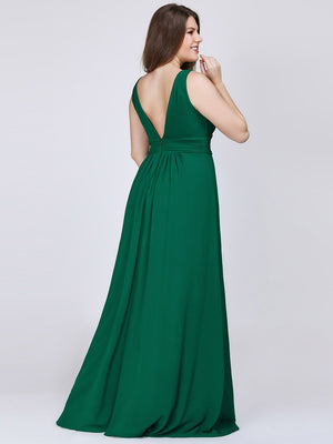 Molly Elegant Deep V Neck Bridesmaids Dress