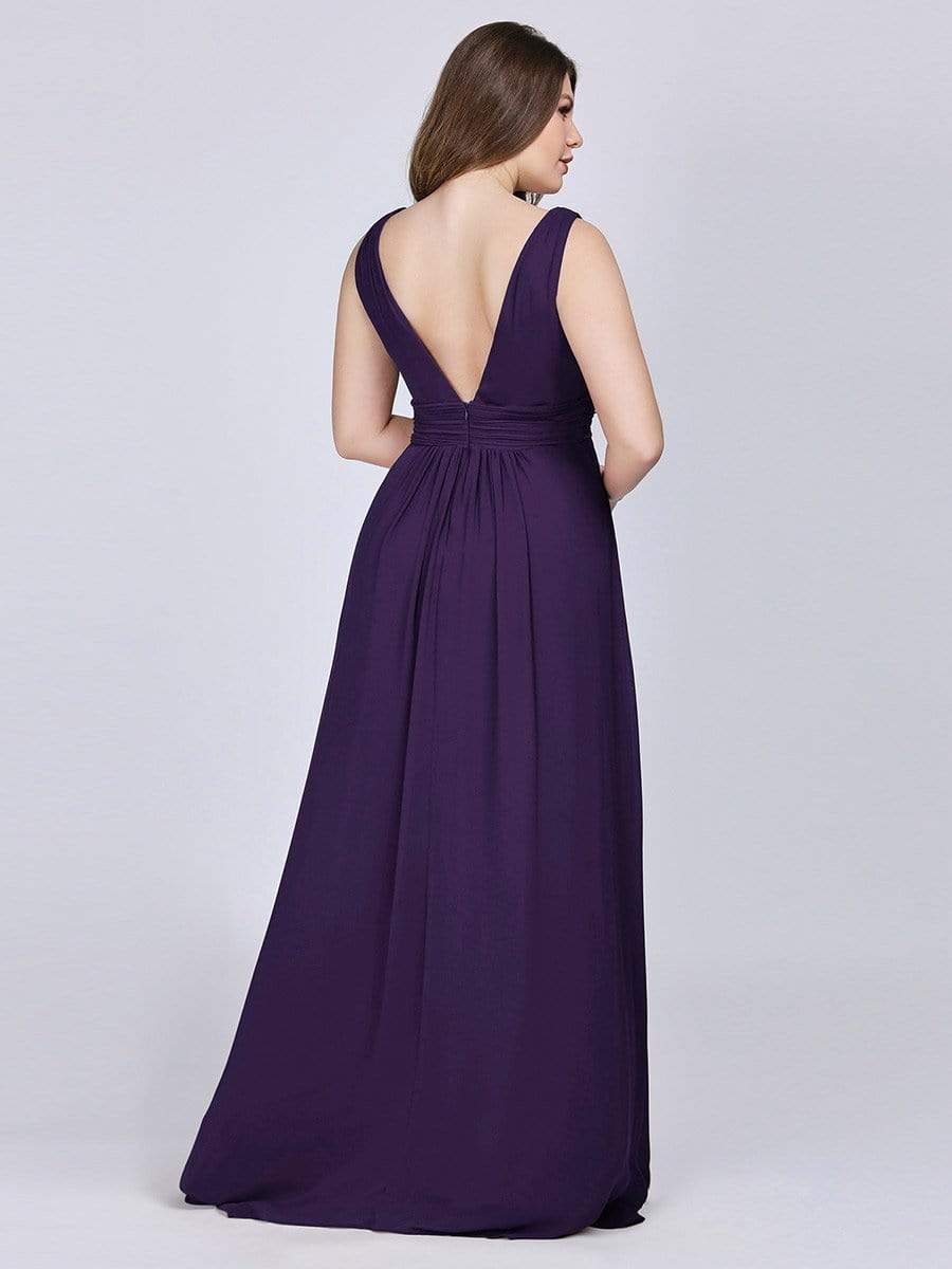 Dark purple plus deals size bridesmaid dresses