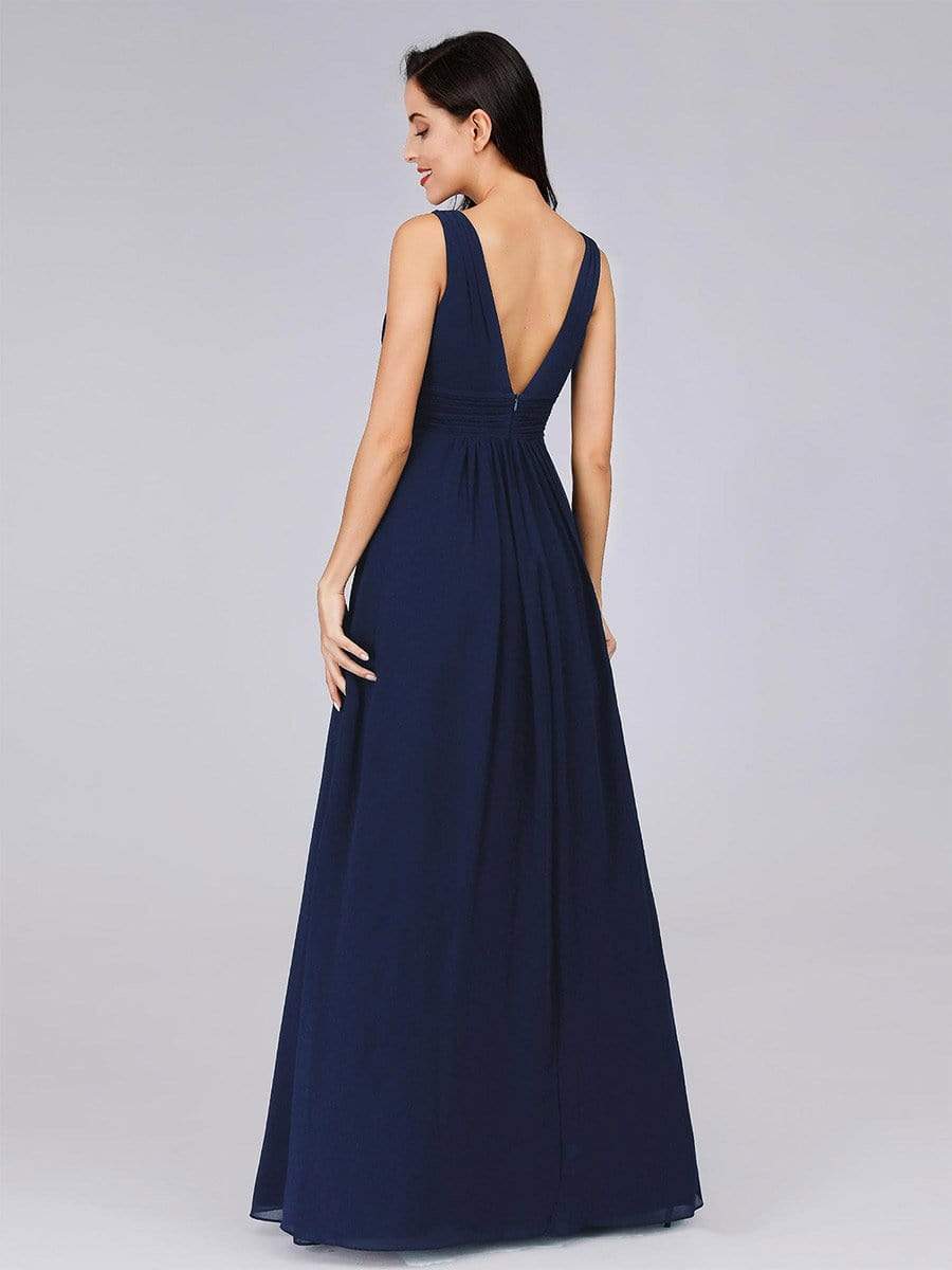 Molly Elegant Deep V Neck Bridesmaids Dress