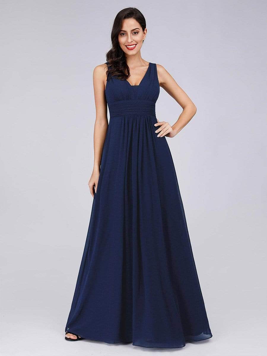 Molly Elegant Deep V Neck Bridesmaids Dress - Bella Bridesmaids