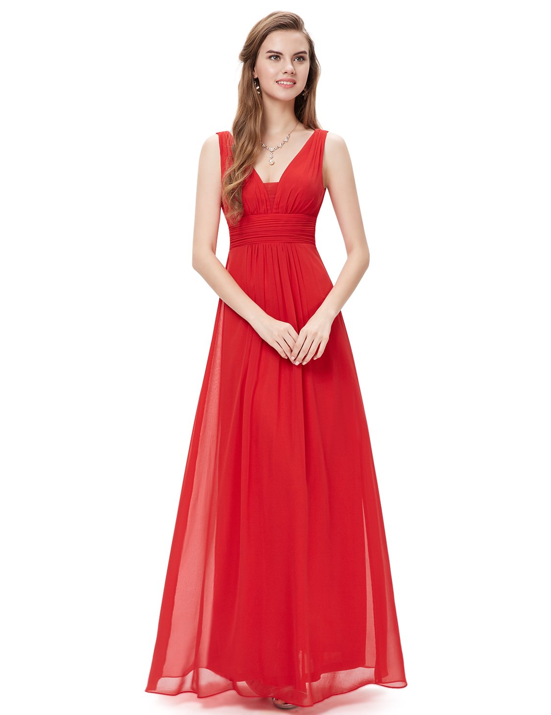 Molly Elegant Deep V Neck Bridesmaids Dress