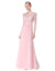 Women's Elegant V-neck Long Bridesmaids Dress