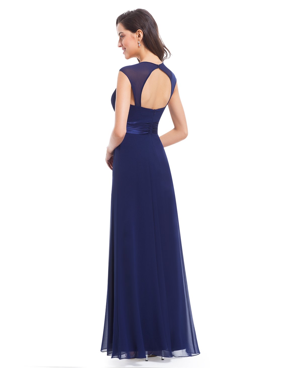 Sheer Sleeve Bridesmaids Dress