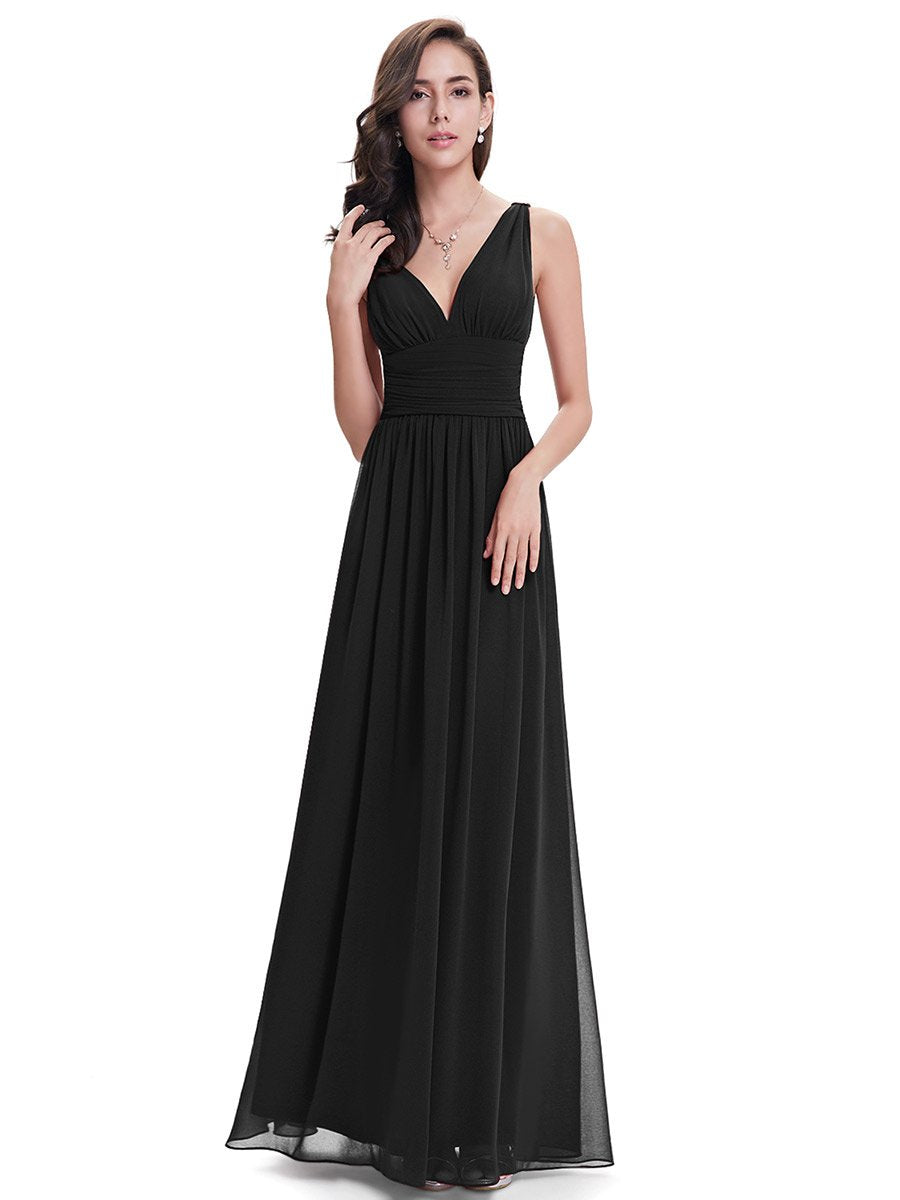 Emma Double V-Neck Elegant Maxi Long Ball/Evening Dress