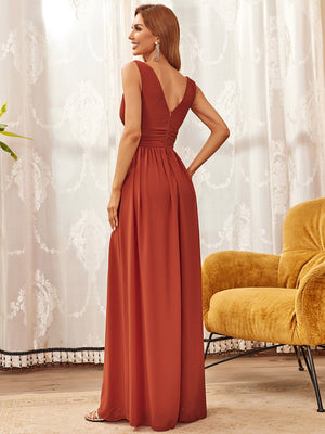 Emma Double V-Neck Bridesmaids Dress