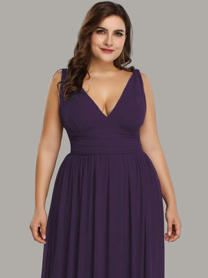 Emma Double V-Neck Bridesmaids Dress