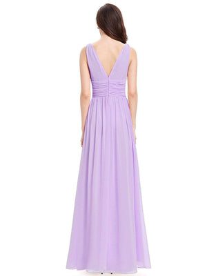 Emma Double V-Neck Bridesmaids Dress