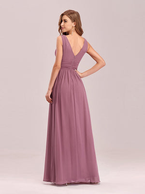 Emma Double V-Neck Bridesmaids Dress