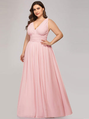 Emma Double V-Neck Bridesmaids Dress