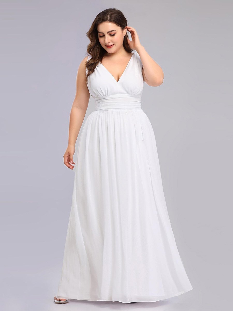 Emma Double V-Neck Elegant Maxi Long Dress