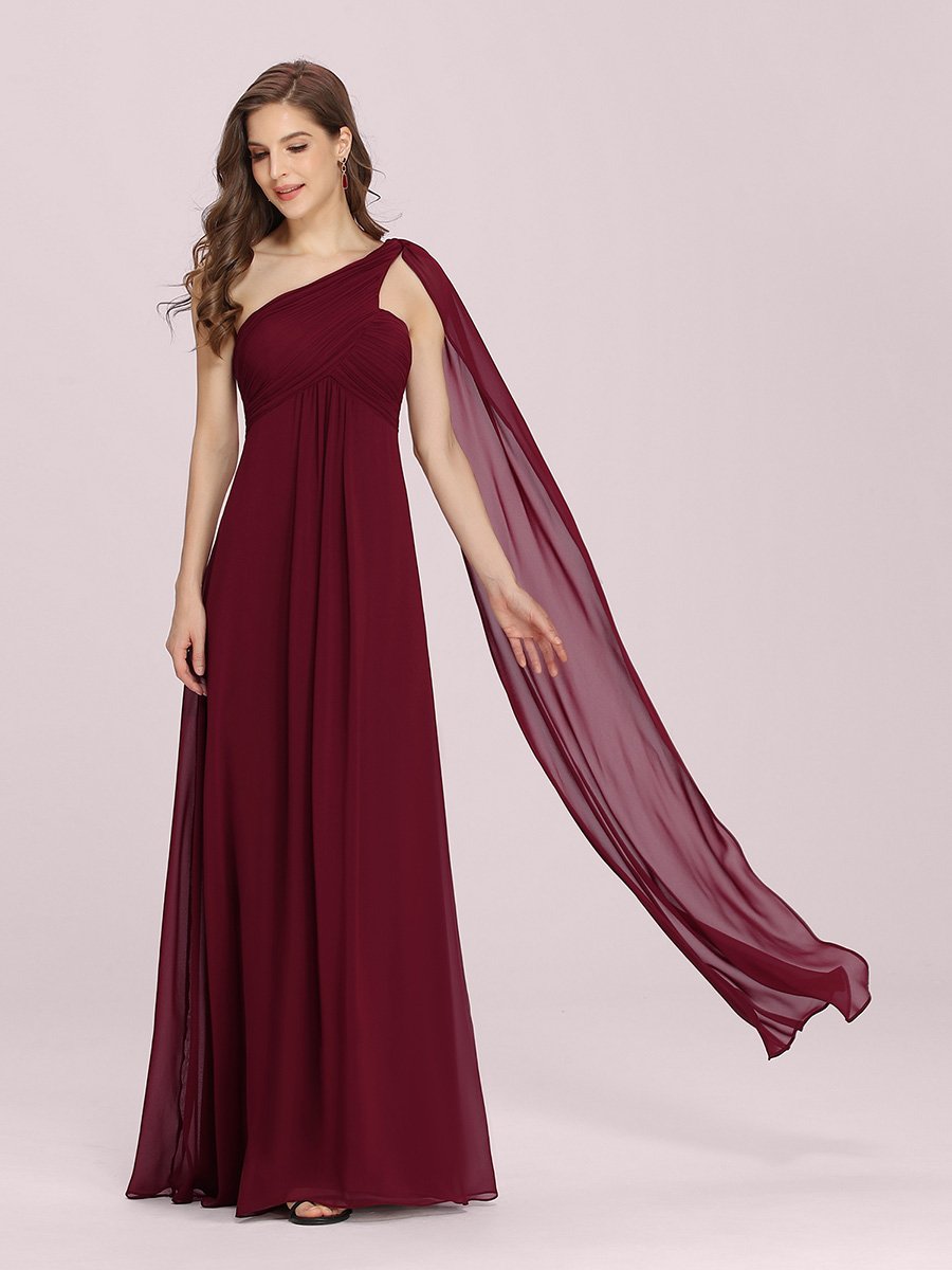 Serenity One Shoulder Chiffon Ruffle Bridesmaids Dress